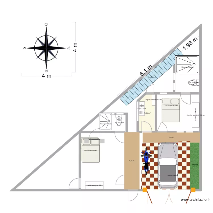 plan valentine2. Plan de 1 Pièce et 4 m² plan valentine2. Plan de 1 Pièce et 4 m²