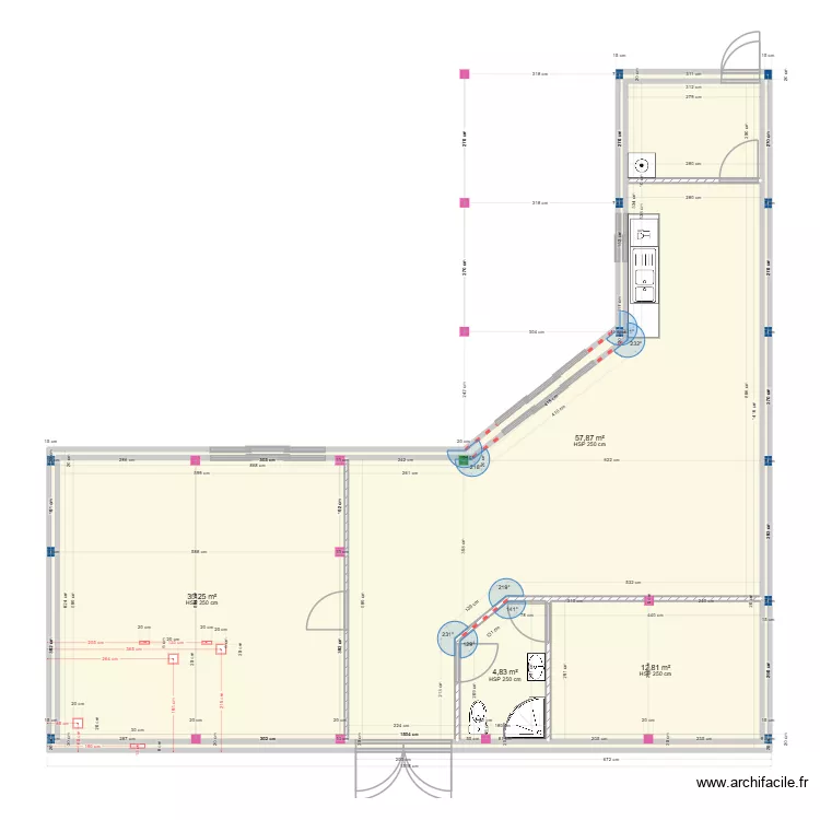 concept mures NEW step 6 - attentes 2 sans objets. Plan de 5  et 233 m²