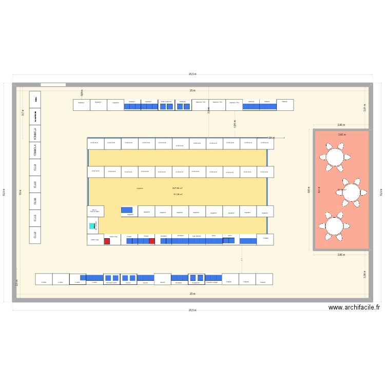 SALLE DE FOUSSIGNAC 25 MOISEAUX. Plan de 3 pièces et 464 m2