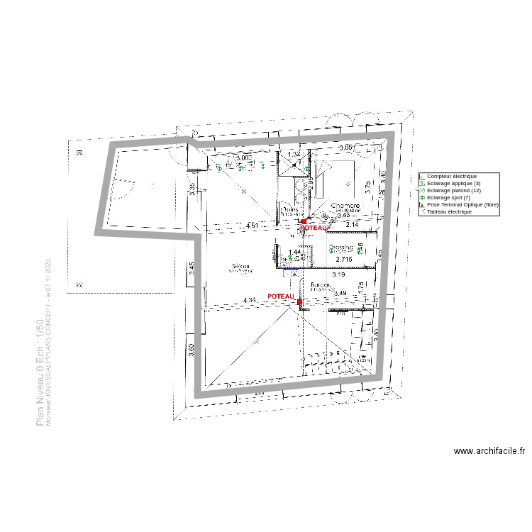 S & A jovert Legouic 2. Plan de 4 pièces et 189 m2