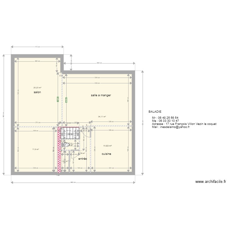 baladié. Plan de 0 pièce et 0 m2