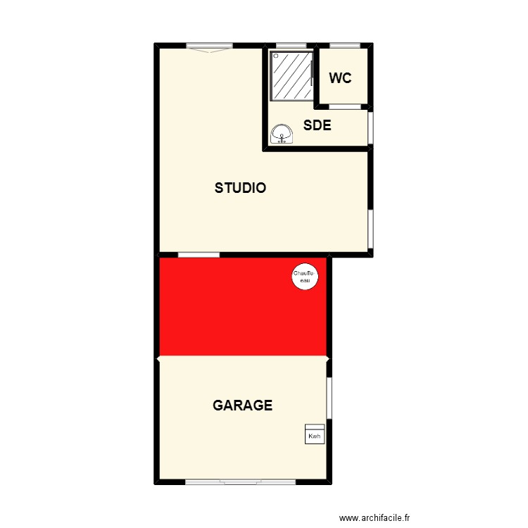 BRETAGNE CONSORT. Plan de 4 pièces et 38 m2