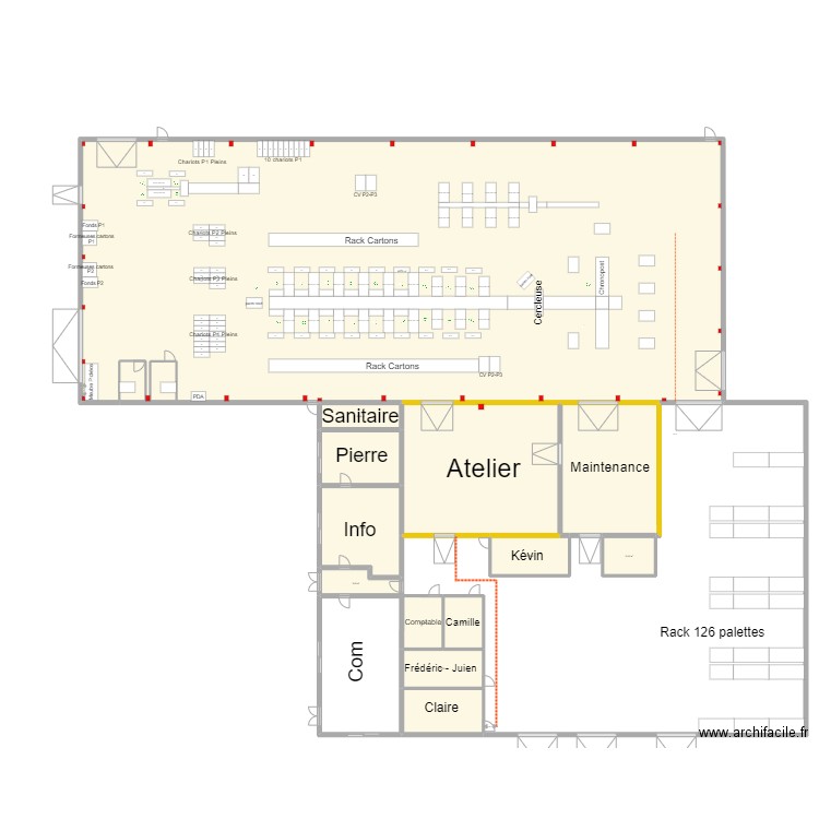 Nouveau batiment V20. Plan de 13 pièces et 1328 m2