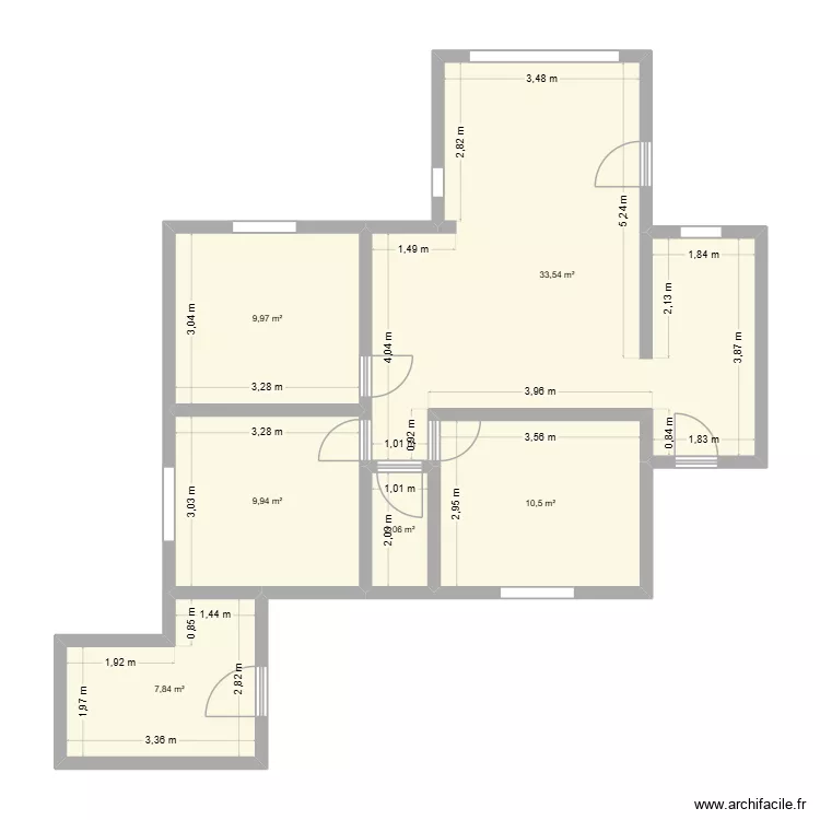plan villa des foug&egrave;res. Plan de 6  et 74 m²