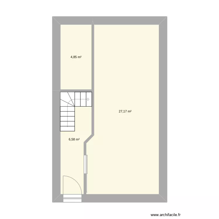 rs-0. Plan de 3  et 39 m²