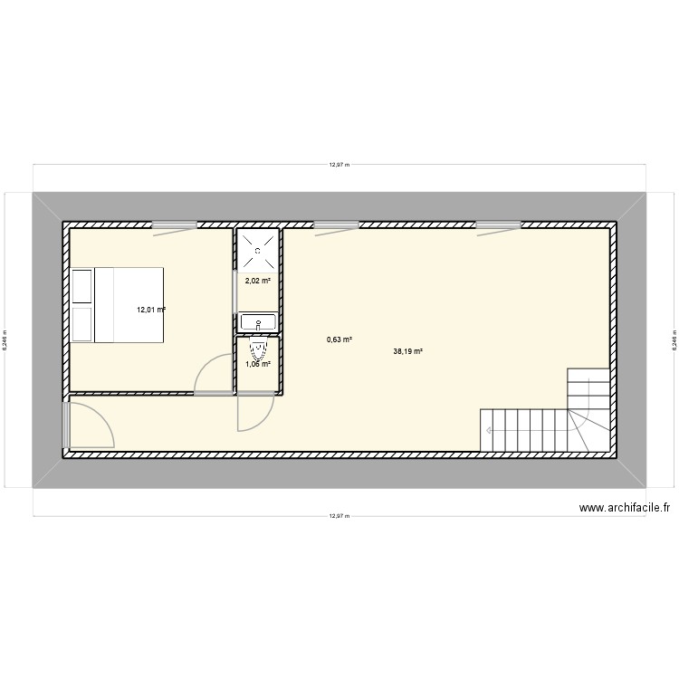 KERILIN 2. Plan de 5 pièces et 113 m2