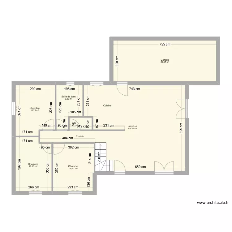 ABADIE (Parents) RDC. Plan de 