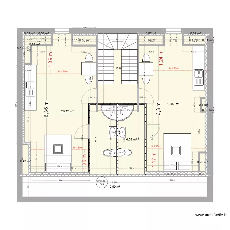 BARAILLE - Combles. Plan de 