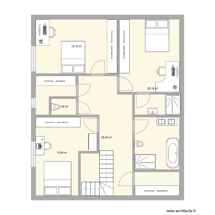 Postweg, 9 (1) 2&eacute;tage. Plan de 5  et 82 m²