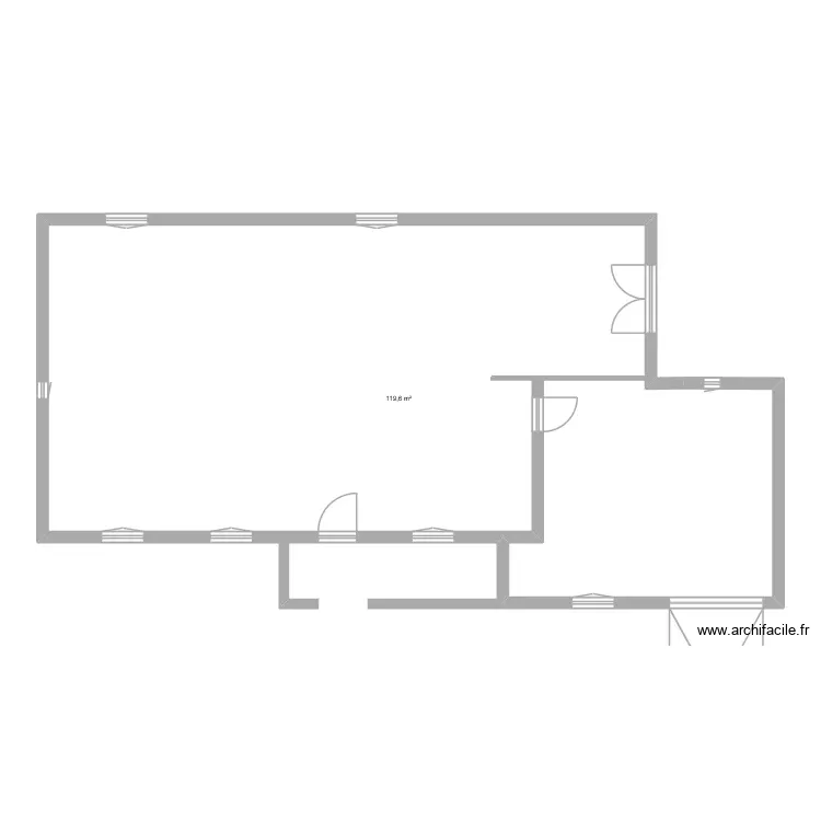 Maison Villeffranche. Plan de 1 Pièce et 120 m²