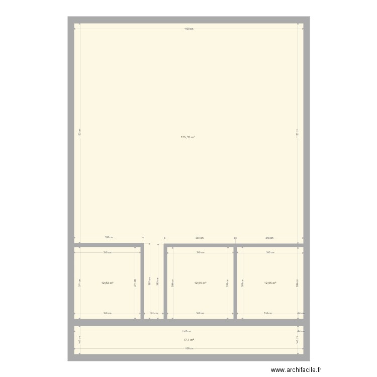 GG Level 1 v1. Plan de 5 pièces et 190 m2