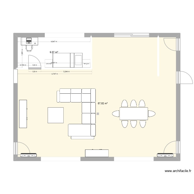 chambre relais. Plan de 0 pièce et 0 m2
