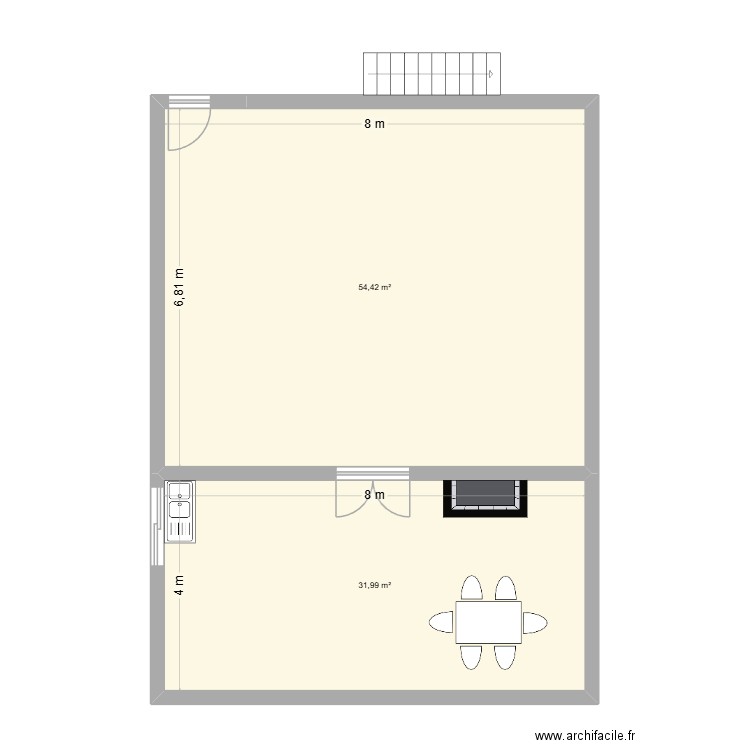 paral. Plan de 2 pièces et 86 m2