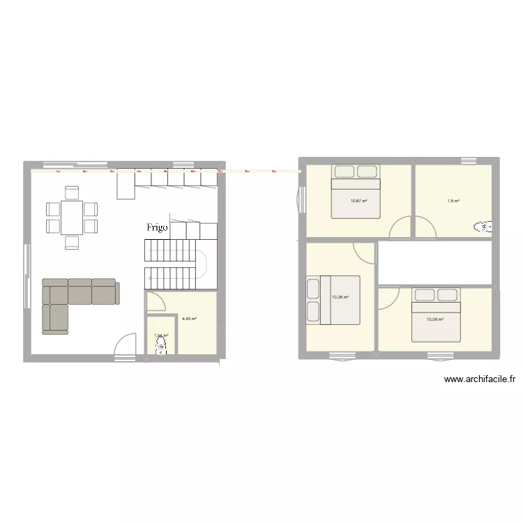 PLAN RASCAS. Plan de 6 Pièces et 45 m² PLAN RASCAS. Plan de 6 Pièces et 45 m²