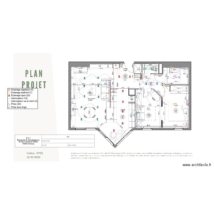 Berger Sevrier. Plan de 0 pièce et 0 m2