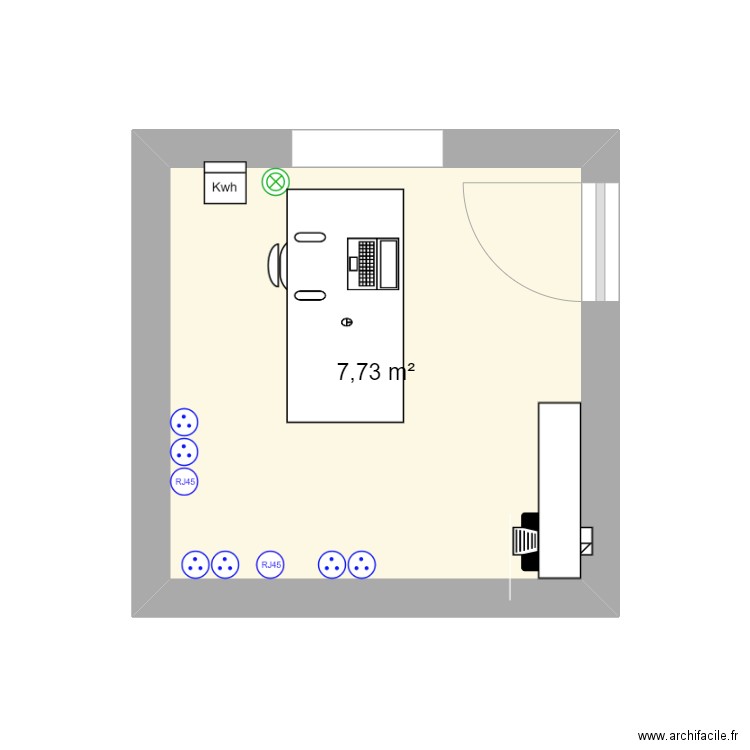 Bureau Vicky. Plan de 0 pièce et 0 m2