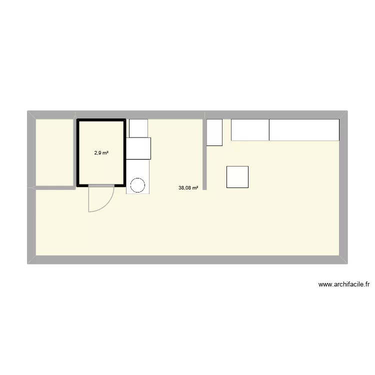 MCB 57. Plan de 2  et 44 m²