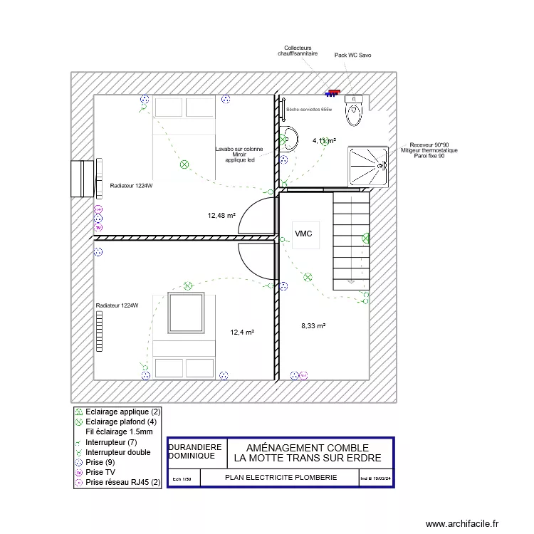 DURANDIERE DO. Plan de 