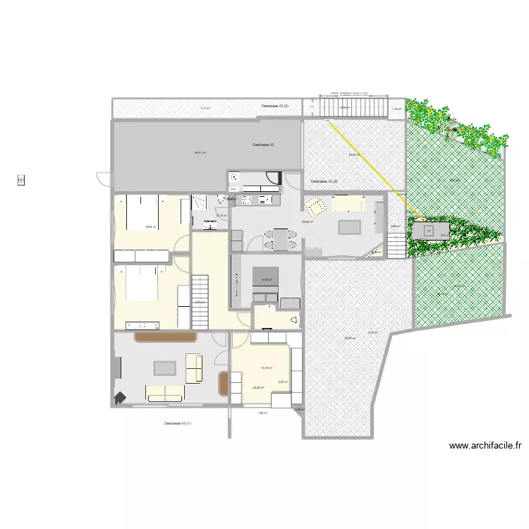 Magali - Dino. Plan de 