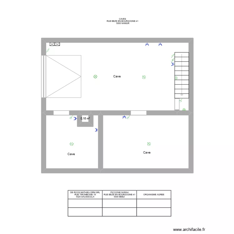 PICCIONE CAVES. Plan de 