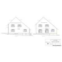 FACADE EST AVANT ET APRES TRAVAUX
