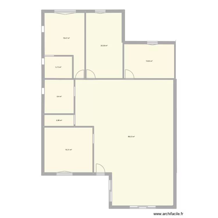 SACLAS ISMA RDC. Plan de 8  et 172 m²