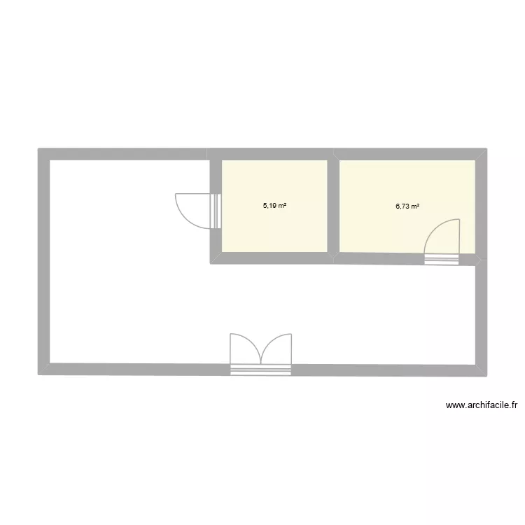 maison. Plan de 2  et 12 m²