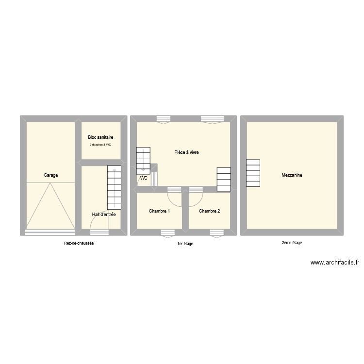 GR1341. Plan de 8 pièces et 52 m2