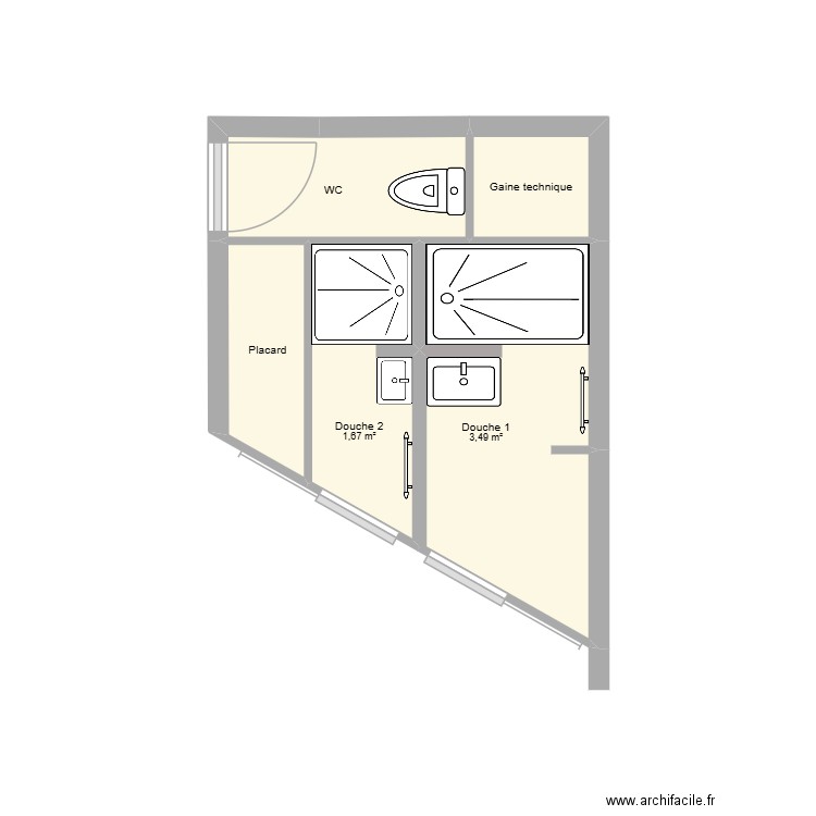 BRAULT. Plan de 5 pièces et 8 m2