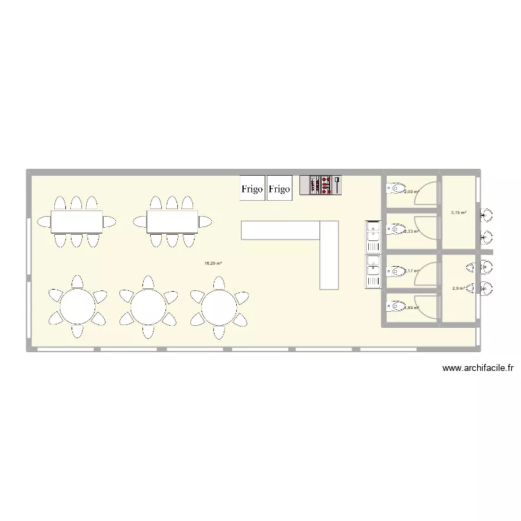 POOL HOUSE. Plan de 