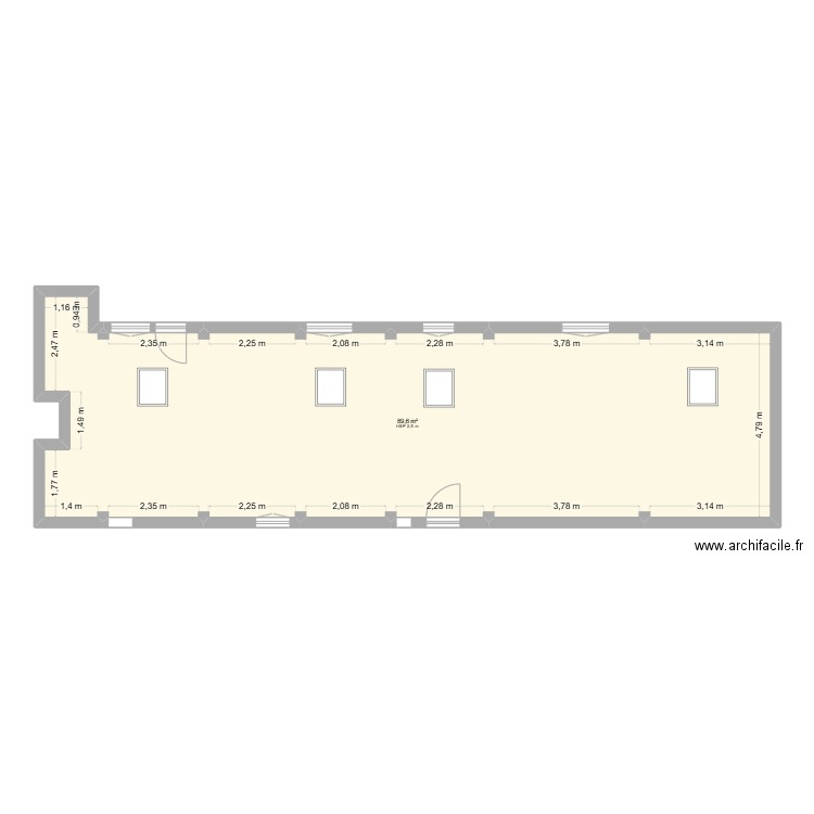plan d'origine. Plan de 0 pièce et 0 m2
