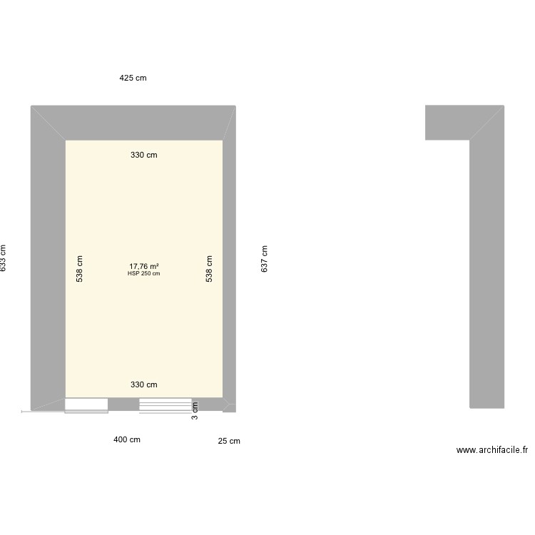 Hugo porche/etage Facade Nord. Plan de 0 pièce et 0 m2