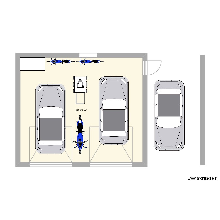 garages vic robin. Plan de 1 pièce et 41 m2