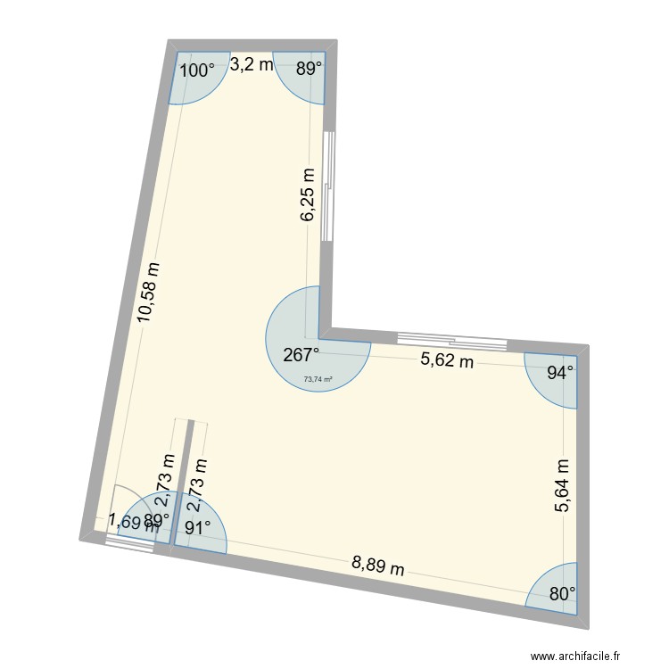 St Naz. Plan de 1 pièce et 74 m2