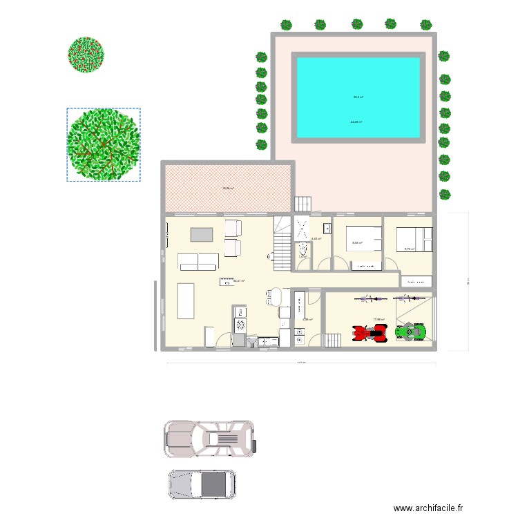 COUCOURON 2. Plan de 10 pièces et 230 m2