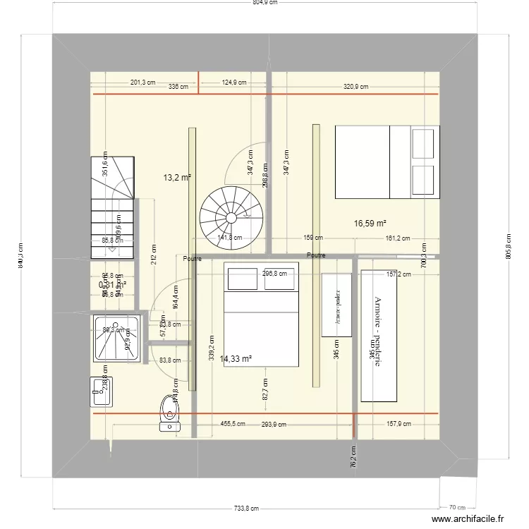 Pargo. Plan de 4 et 45 m² Pargo. Plan de 4 et 45 m²