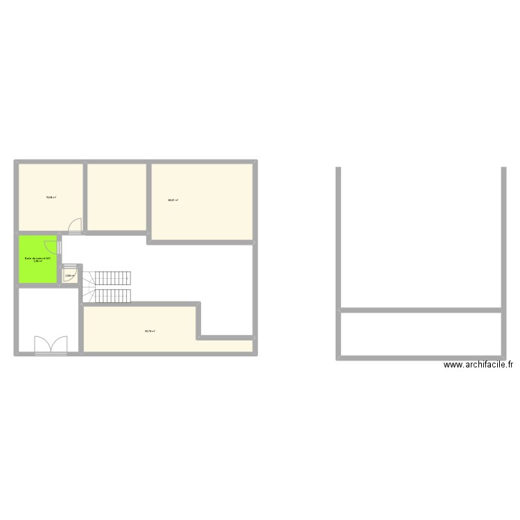 kamel3. Plan de 5 pièces et 93 m2