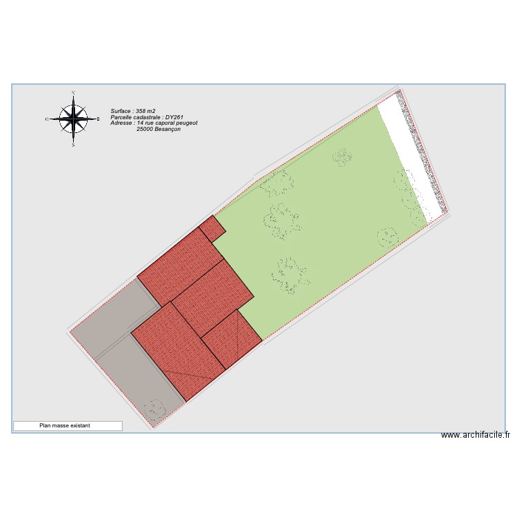 plan masse old avec bordure. Plan de 0 pièce et 0 m2