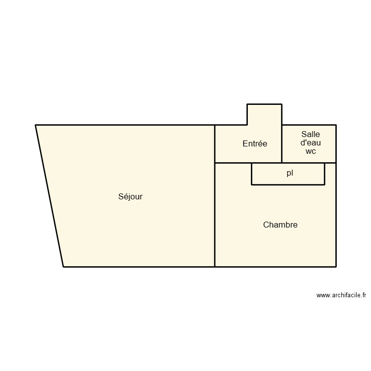 CONCARNEAU LEDU. Plan de 5 pièces et 33 m2