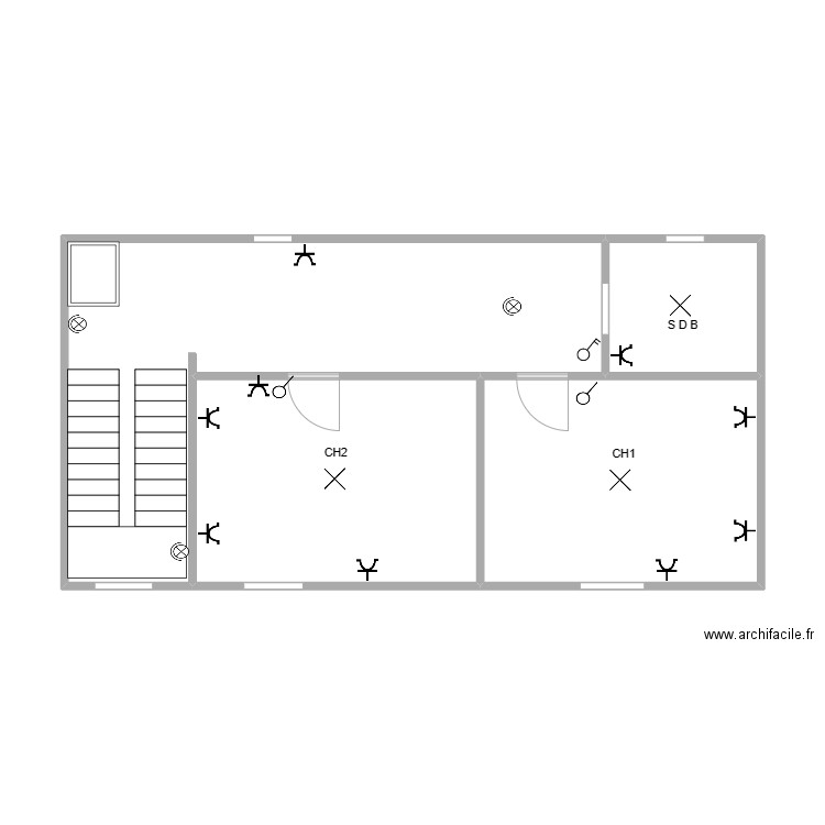 HICHAM6. Plan de 4 pièces et 55 m2