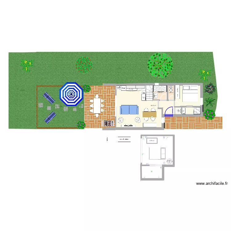 Maison Carro 5. Plan de 7  et 60 m²
