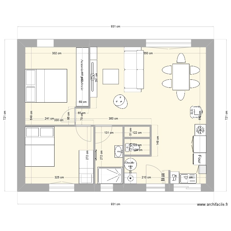 riaille. Plan de 0 pièce et 0 m2