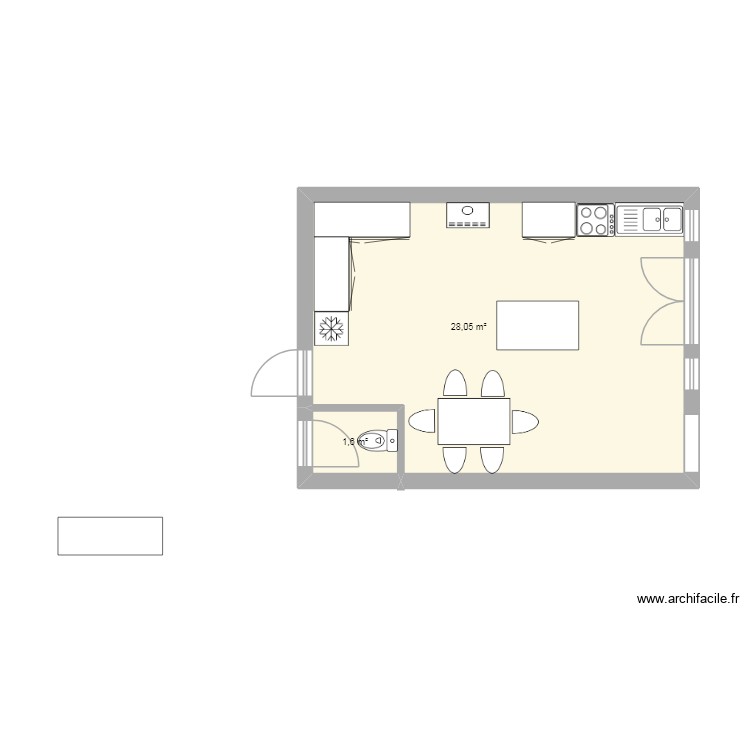 Cuisine No&eacute;mie. Plan de 0 pièce et 0 m2