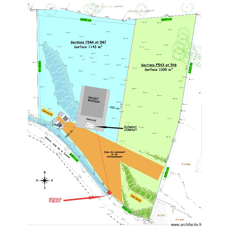 REBOUC JUJU Plan de Masse GAUCHE. Plan de 0 pièce et 0 m2