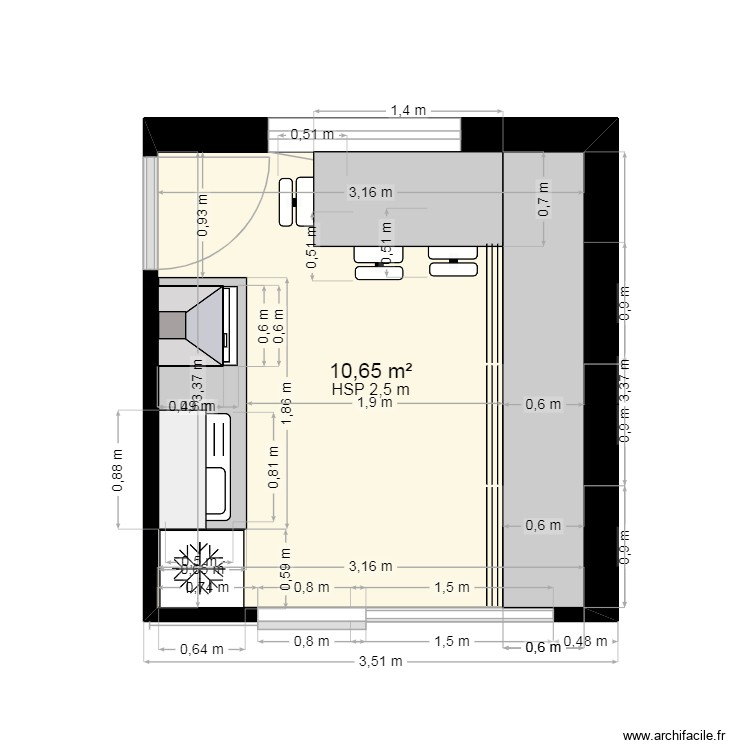 les luciolles cuisine. Plan de 0 pièce et 0 m2