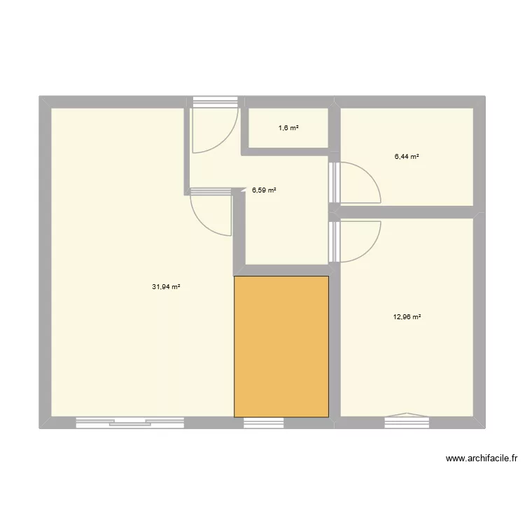 appart. Plan de 5  et 60 m²