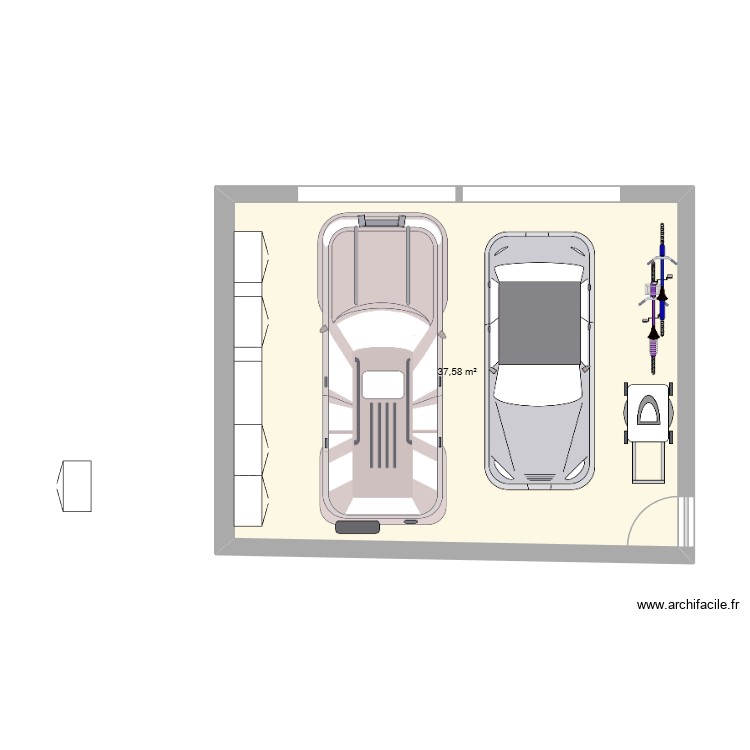 Garage 2. Plan de 0 pièce et 0 m2
