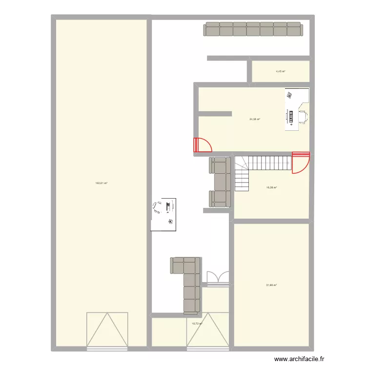 EEFFFFF. Plan de 6 et 190 m² EEFFFFF. Plan de 6 et 190 m²