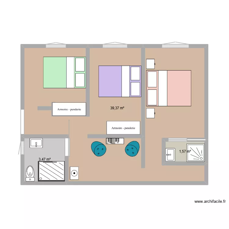 st martin 2. Plan de 3 et 44 m² st martin 2. Plan de 3 et 44 m²