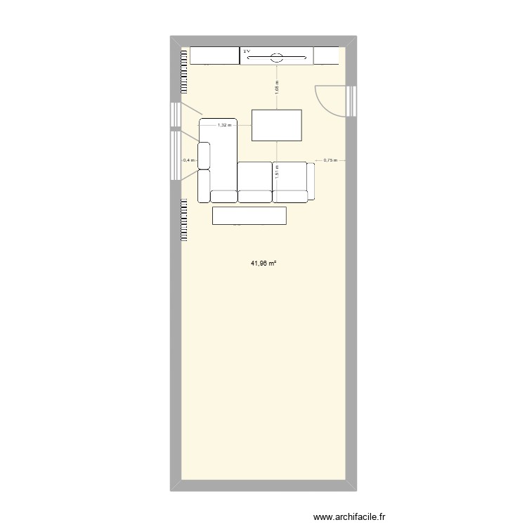 Salon Télé gauche. Plan de 0 pièce et 0 m2